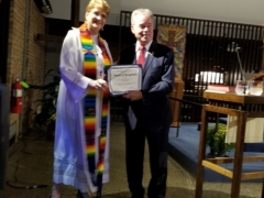 Rev. Barbara Hoffman and Rockland County Executive Ed Day