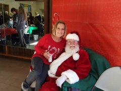 Visiting Santa after Greening Ceremony