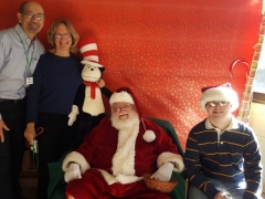 Visiting Santa after Greening Ceremony